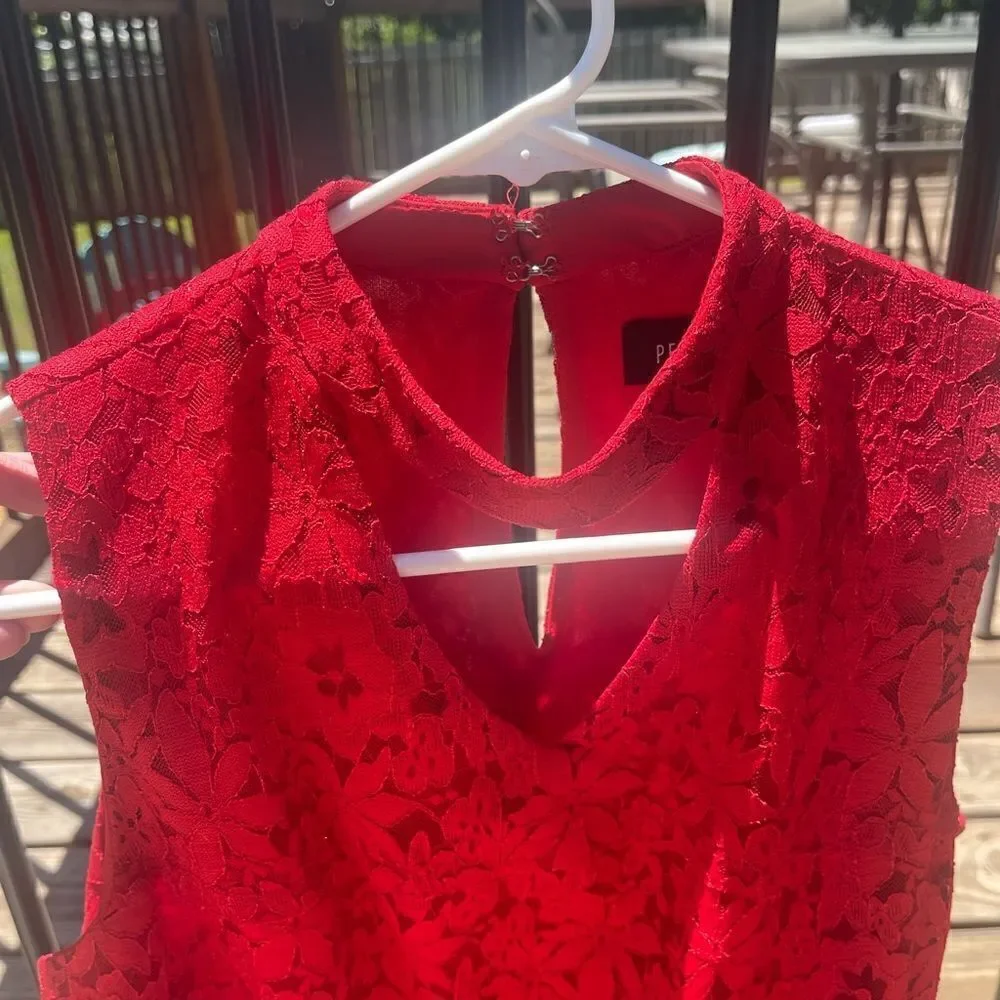 Perceptions New York red lace dress